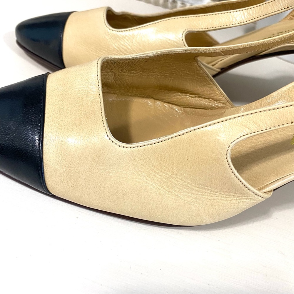 Cap-toe Genuine Leather Lady Continental Heels - Picture 9 of 12